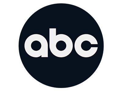 ABC logo in white on a black circular background.